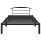 vidaXL gultas rāmis, melns metāls, 90x200 cm cena un informācija | Gultas | 220.lv