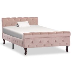 vidaXL gultas rāmis, rozā samts, 100x200 cm цена и информация | Кровати | 220.lv