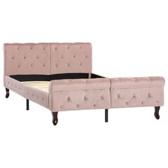 vidaXL gultas rāmis, rozā samts, 120x200 cm цена и информация | Кровати | 220.lv