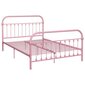 vidaXL gultas rāmis, rozā metāls, 120x200 cm cena un informācija | Gultas | 220.lv
