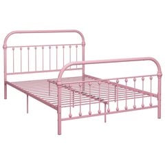 vidaXL gultas rāmis, rozā metāls, 140x200 cm cena un informācija | Gultas | 220.lv