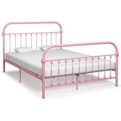 vidaXL gultas rāmis, rozā metāls, 140x200 cm цена и информация | Кровати | 220.lv