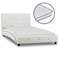 Кровать с матрасом Memory, 90x200см, из искусственной кожи цена и информация | Кровати | 220.lv