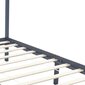 vidaXL gultas rāmis ar nojumi, pelēks, 120x200 cm, priedes masīvkoks cena un informācija | Gultas | 220.lv