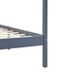 vidaXL gultas rāmis ar nojumi, pelēks, 120x200 cm, priedes masīvkoks цена и информация | Gultas | 220.lv