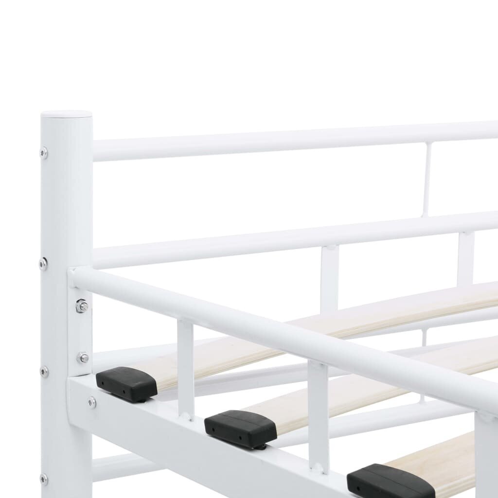 vidaXL gultas rāmis, balts metāls, 120x200 cm cena un informācija | Gultas | 220.lv