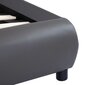 vidaXL gultas rāmis ar LED, pelēka mākslīgā āda, 180x200 cm cena un informācija | Gultas | 220.lv
