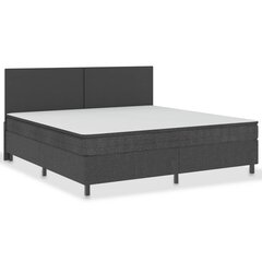 vidaXL gulta ar atsperu matraci, tumši pelēks audums, 200x200 cm цена и информация | Кровати | 220.lv