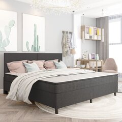 vidaXL gulta ar atsperu matraci, tumši pelēks audums, 200x200 cm цена и информация | Кровати | 220.lv