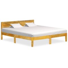vidaXL gultas rāmis, 140 cm, mango masīvkoks cena un informācija | Gultas | 220.lv