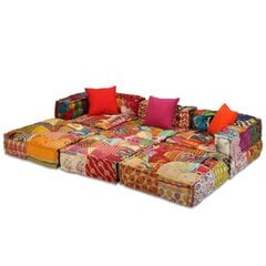 Трехместный модульный диван-кровать, ткань, стеганый дизайн цена и информация | Диваны | 220.lv