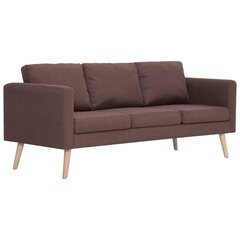 Трехместный диван, коричневый цена и информация | Диваны | 220.lv