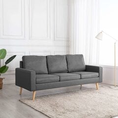Трехместный тканевый диван, светло-серый цена и информация | Диваны | 220.lv