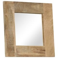 vidaXL spogulis, 50x50 cm, mango masīvkoks cena un informācija | Spoguļi | 220.lv
