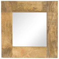 vidaXL spogulis, 50x50 cm, mango masīvkoks cena un informācija | Spoguļi | 220.lv