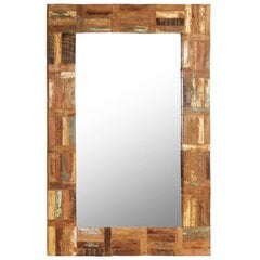 vidaXL sienas spogulis, masīvs pārstrādāts koks, 60x90 cm цена и информация | Зеркала | 220.lv