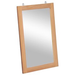vidaXL sienas spogulis, masīvs tīkkoks, 50x70 cm cena un informācija | Spoguļi | 220.lv