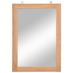 vidaXL sienas spogulis, masīvs tīkkoks, 50x70 cm цена и информация | Зеркала | 220.lv