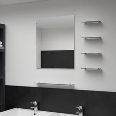 vidaXL sienas spogulis ar 5 plauktiem, sudraba krāsa, 50x60 cm цена и информация | Зеркала | 220.lv