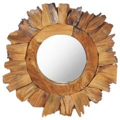 vidaXL sienas spogulis, 40 cm, apaļš, tīkkoks цена и информация | Зеркала | 220.lv