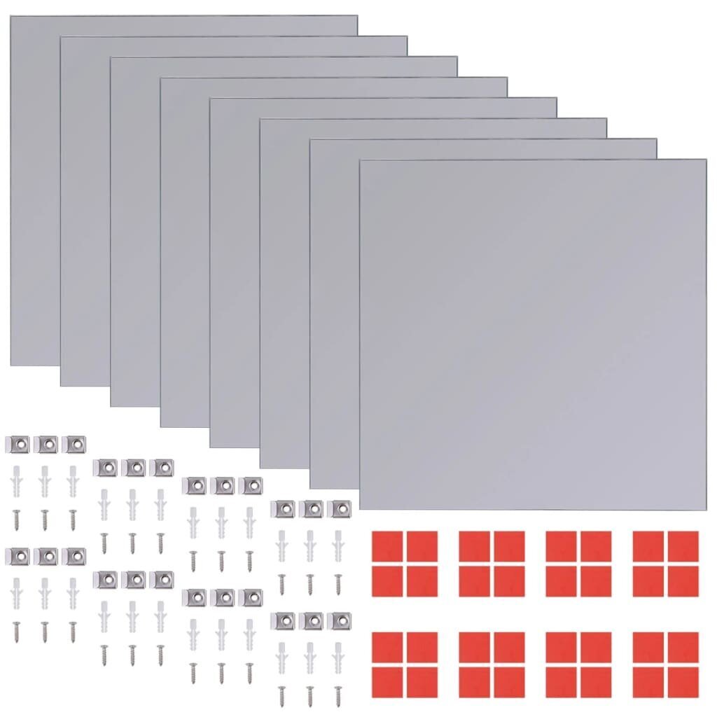 vidaXL spoguļflīzes, bez rāmja, 16 gab., 20,5 cm, stikls cena un informācija | Spoguļi | 220.lv
