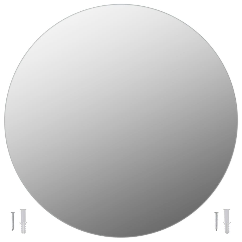 vidaXL sienas spoguļi, 2 gab., 60 cm, apaļi, stikls cena un informācija | Spoguļi | 220.lv