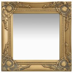 vidaXL baroka stila sienas spogulis, 40x40 cm, zelta krāsā cena un informācija | Spoguļi | 220.lv