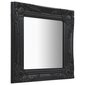 vidaXL baroka stila sienas spogulis, 40x40 cm, melns цена и информация | Spoguļi | 220.lv