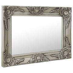 vidaXL baroka stila sienas spogulis, 50x40 cm, sudraba krāsā cena un informācija | Spoguļi | 220.lv