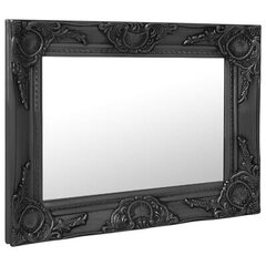 vidaXL baroka stila sienas spogulis, 50x40 cm, melns цена и информация | Зеркала | 220.lv