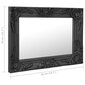 vidaXL baroka stila sienas spogulis, 50x40 cm, melns cena un informācija | Spoguļi | 220.lv