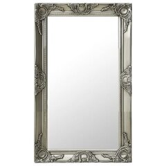 vidaXL baroka stila sienas spogulis, 50x80 cm, sudraba krāsā cena un informācija | Spoguļi | 220.lv
