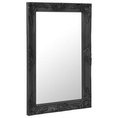 vidaXL baroka stila sienas spogulis, 50x80 cm, melns cena un informācija | Spoguļi | 220.lv