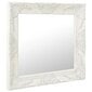 vidaXL baroka stila sienas spogulis, 60x60 cm, balts цена и информация | Spoguļi | 220.lv