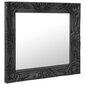vidaXL baroka stila sienas spogulis, 60x60 cm, melns cena un informācija | Spoguļi | 220.lv