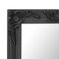 vidaXL baroka stila sienas spogulis, 60x60 cm, melns cena un informācija | Spoguļi | 220.lv