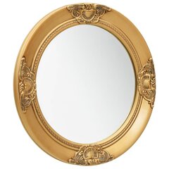 vidaXL baroka stila sienas spogulis, 50 cm, zelta krāsā цена и информация | Зеркала | 220.lv