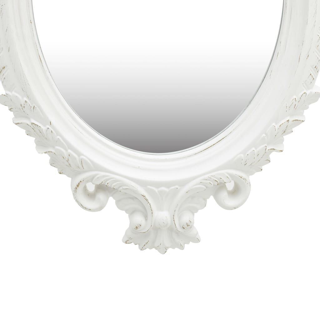 vidaXL sienas spogulis, pils interjera stils, 56x76 cm, balts цена и информация | Spoguļi | 220.lv