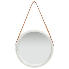 vidaXL sienas spogulis ar siksnu, 40 cm, sudraba krāsā цена и информация | Зеркала | 220.lv