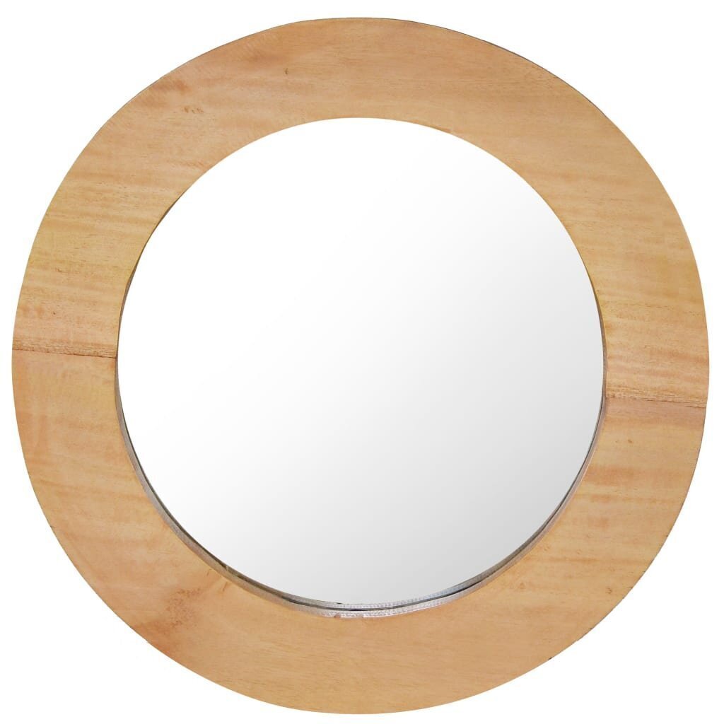 vidaXL sienas spogulis, 40 cm, apaļš, tīkkoks цена и информация | Spoguļi | 220.lv