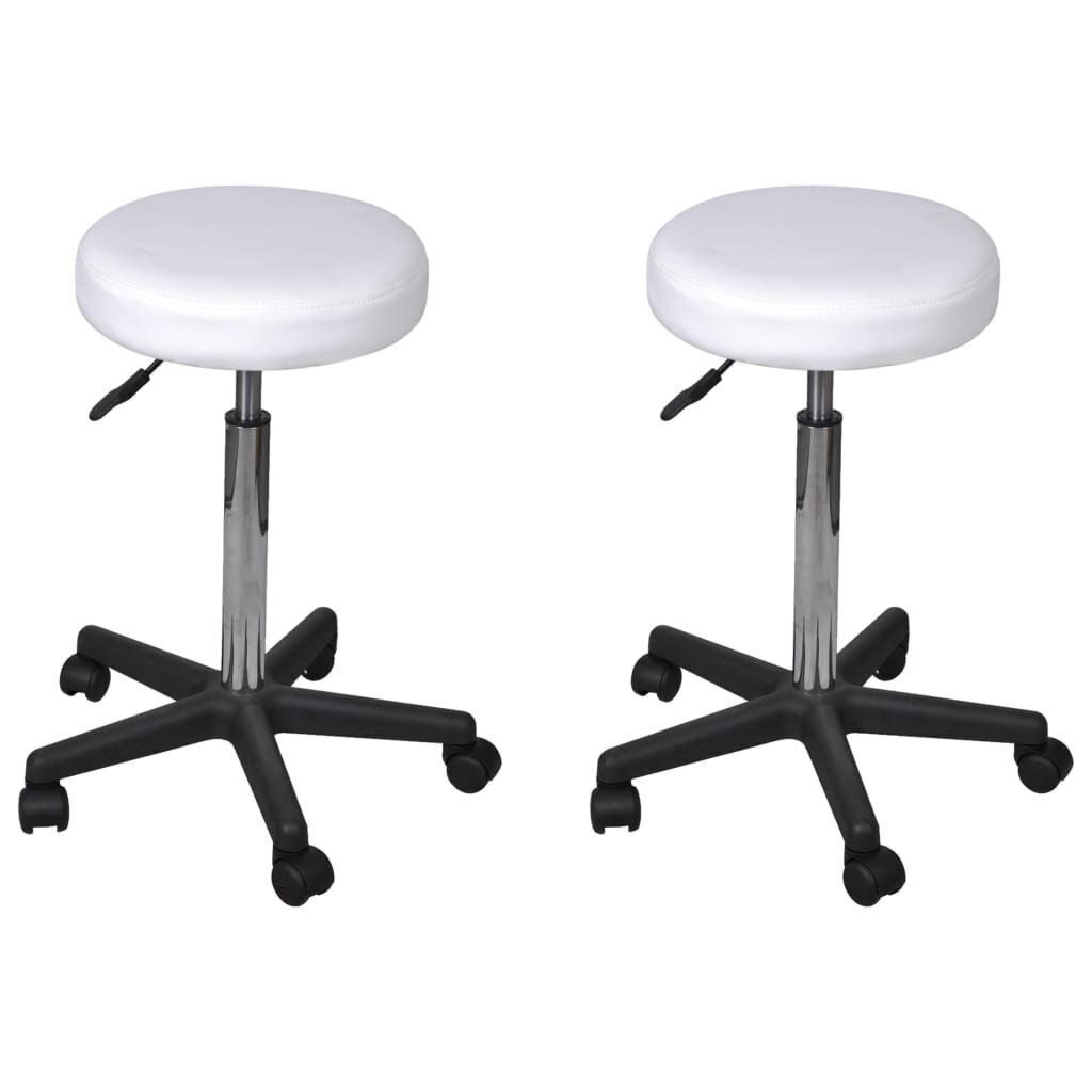 2 darba krēslu komplekts vidaX, balts cena un informācija | Biroja krēsli | 220.lv