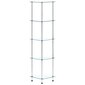 vidaXL 5-līmeņu plaukts, caurspīdīgs, 30x30x130 cm, rūdīts stikls cena un informācija | Plaukti | 220.lv