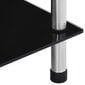 vidaXL 5-līmeņu plaukts, melns, 40x40x130 cm, rūdīts stikls cena un informācija | Plaukti | 220.lv
