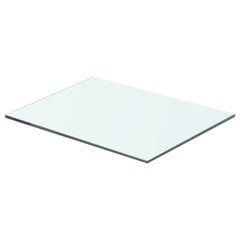 vidaXL stikla plauktu paneļi, 2 gab., 40x25 cm, caurspīdīgi цена и информация | Полки | 220.lv