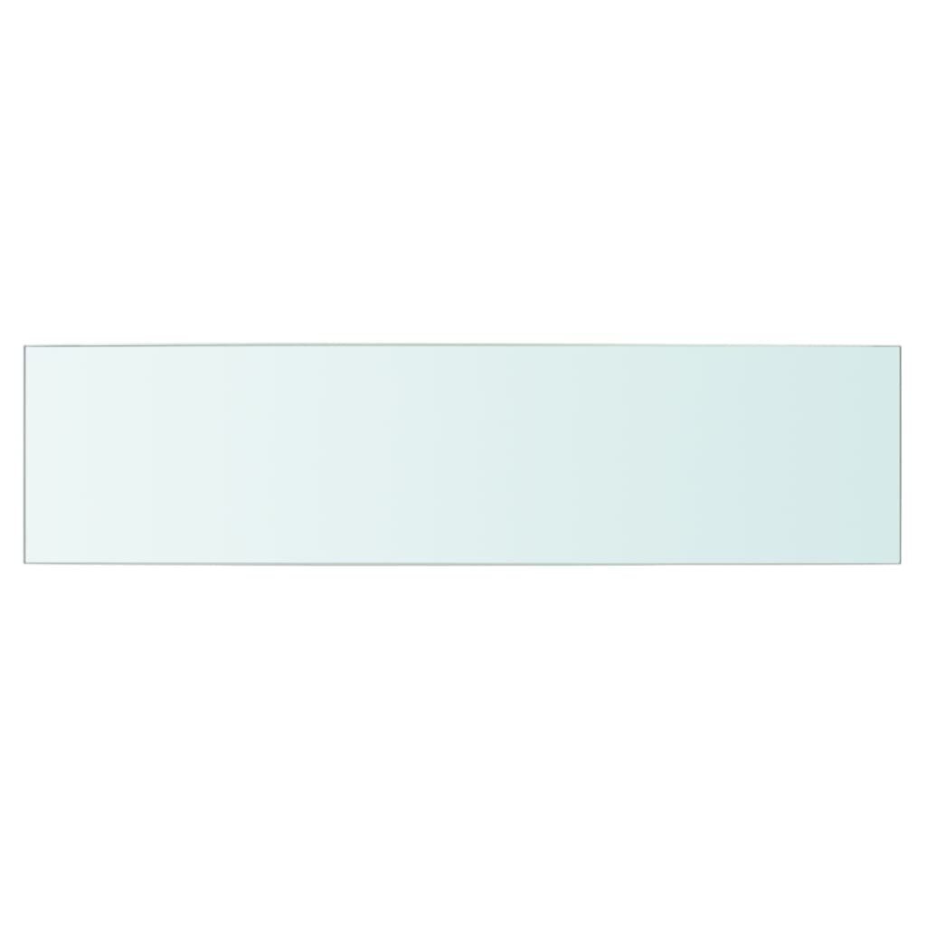 vidaXL sienas plaukti, 2 gab., 60x15 cm, caurspīdīgs stikls cena un informācija | Plaukti | 220.lv