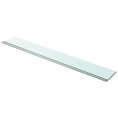 vidaXL stikla plauktu paneļi, 2 gab., 100x12 cm, caurspīdīgi цена и информация | Полки | 220.lv