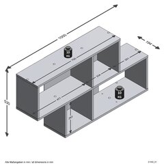 Полка 53x100x20 см, коричневая цена и информация | Полки | 220.lv