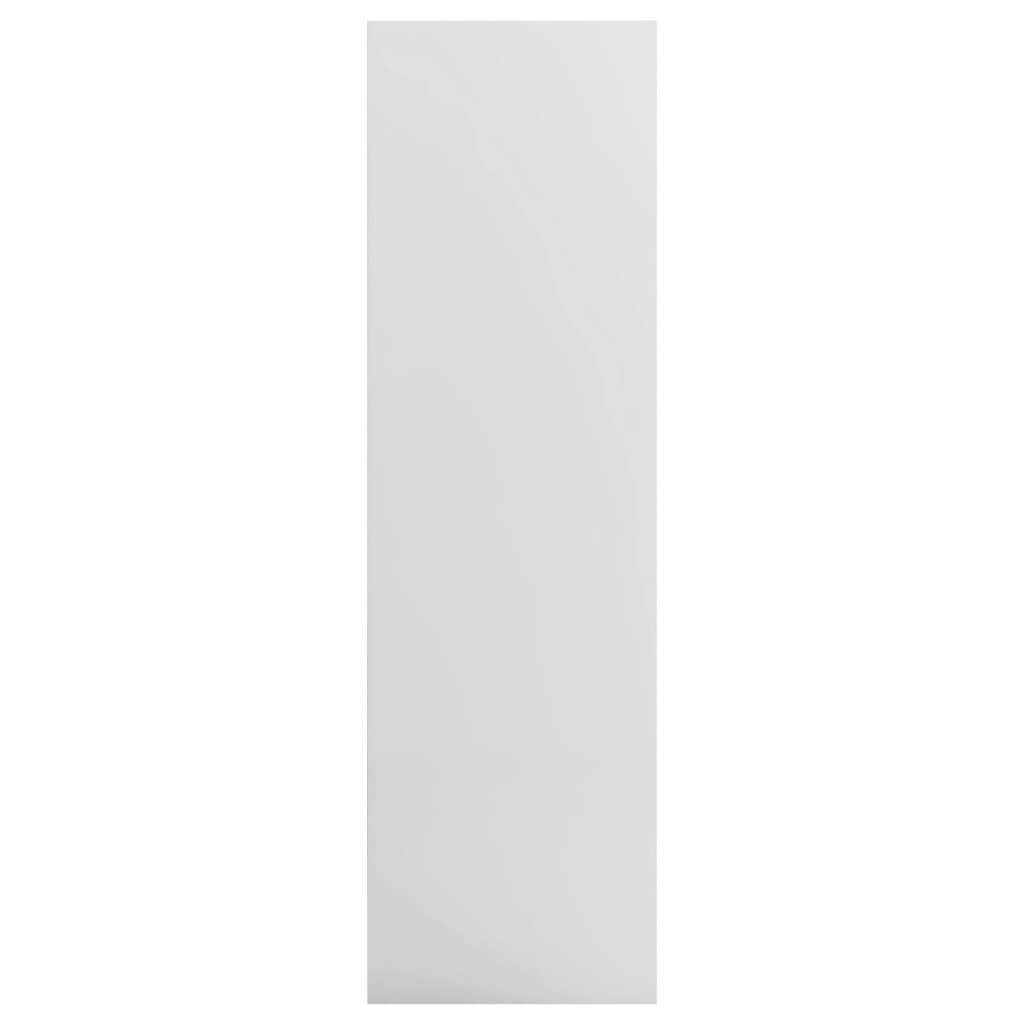 vidaXL grāmatu plaukts, 97,5x29,5x100 cm, spīdīgi balta skaidu plāksne cena un informācija | Plaukti | 220.lv