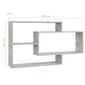 vidaXL sienas plaukti, 104x20x60 cm, betona pelēki, skaidu plāksne cena un informācija | Plaukti | 220.lv