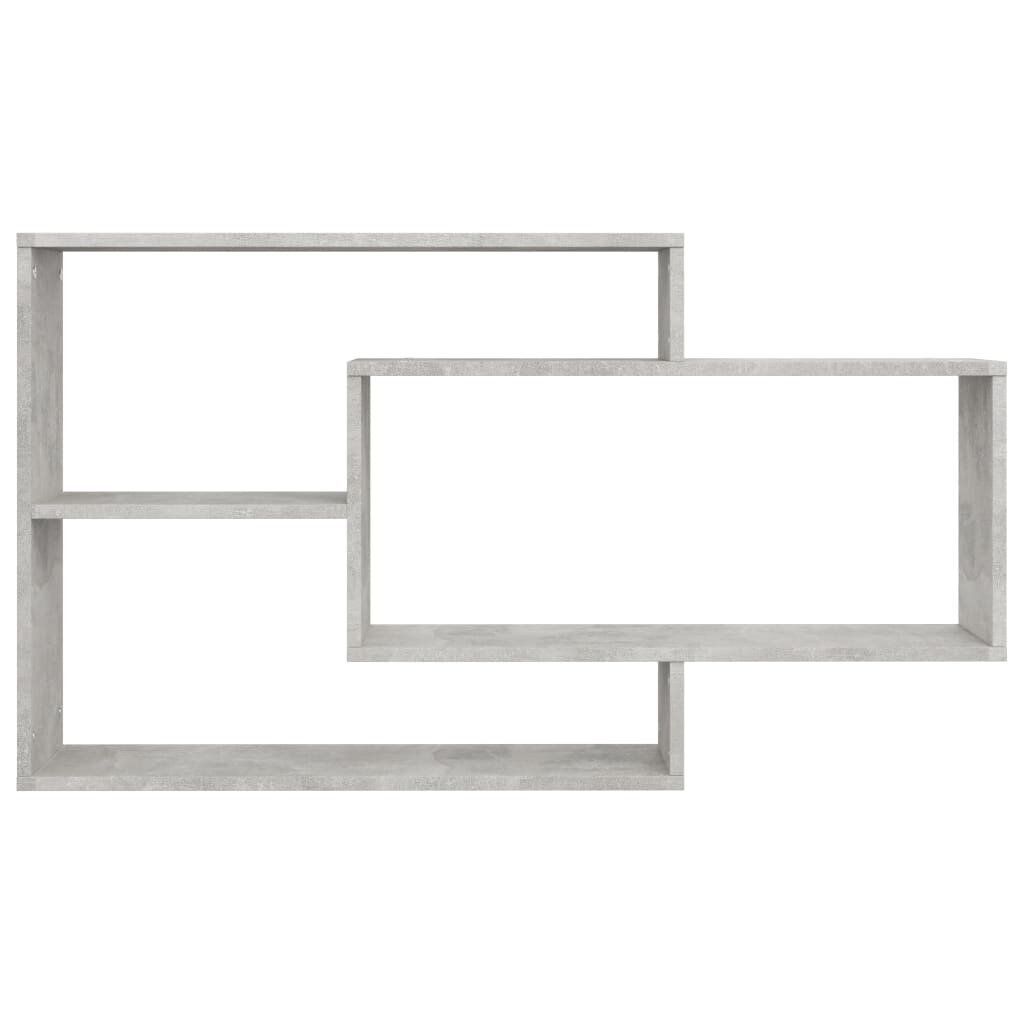vidaXL sienas plaukti, 104x20x60 cm, betona pelēki, skaidu plāksne cena un informācija | Plaukti | 220.lv